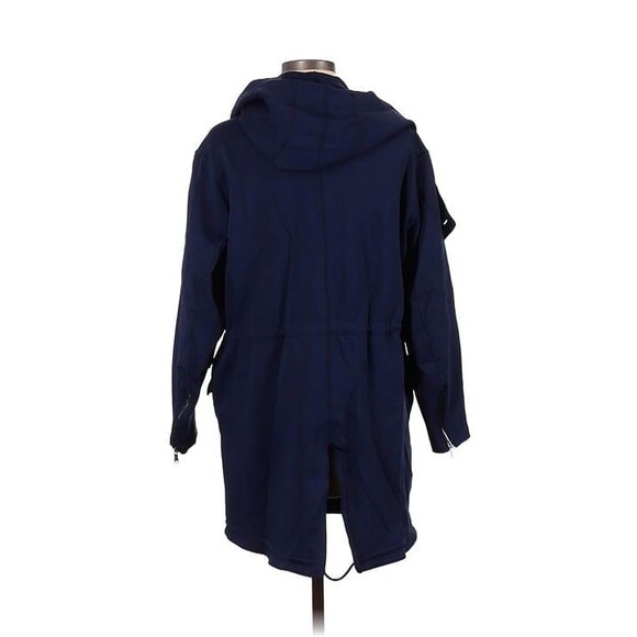 Carbon38 Anorak Performance Knit Jacket Asymmetrical Zip Navy Blue Sz S - Picture 5 of 5